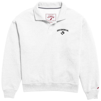 Victory Springs Ladies Collar Pullover | Heather Varsity White