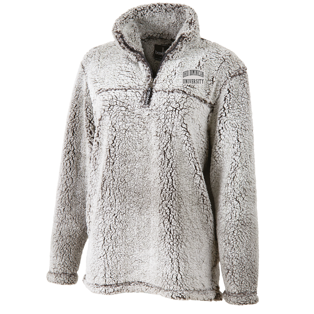Frosty grey sherpa quarter zip pullover online