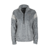 Ladies Remy 1/4 Zip Fuzzy Pullover | Frosty Grey/ Natural