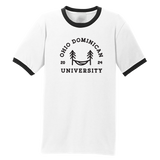 Summer Camp Ringer Tee | White/Black