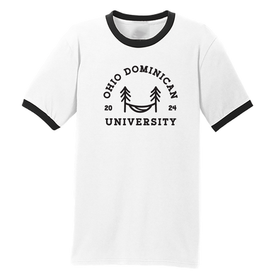 Summer Camp Ringer Tee, White/Black
