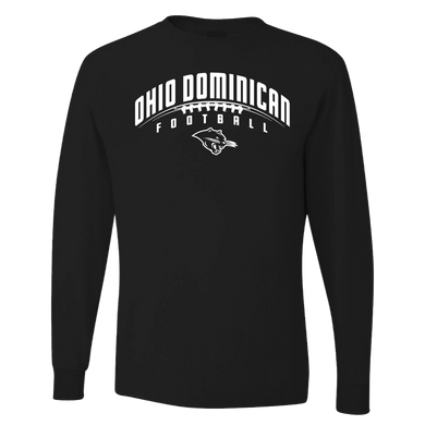Long Sleeve Football Tee, Black