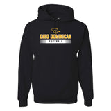 Hooded Football Sweatshirt | Black
