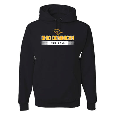 Hooded Football Sweatshirt, Black