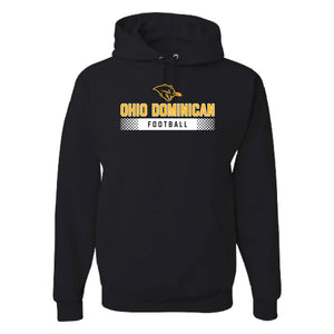 Hooded Football Sweatshirt, Black