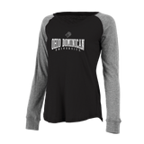 Ladies Preppy Patch Long Sleeve Tee | Black