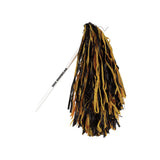 Poms With Plastic Stick | Black/Gold