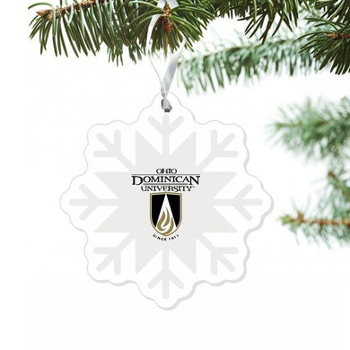 ODU Snowflake Ornament, White