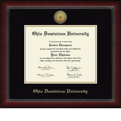 Engraved Sutton Diploma Frame, Black Matte