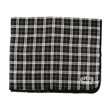 Flannel Blanket White & Black Plaid