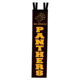 Fully Embroidered 36" x 8" Wall Banner | Black