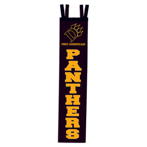 Fully Embroidered 36" x 8" Wall Banner, Black